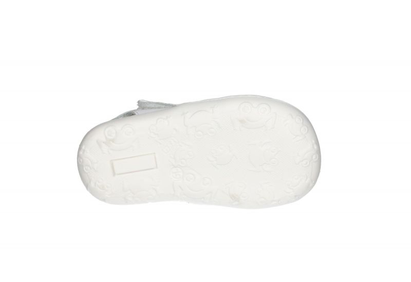 Bota Sandalia Cubierta Velcro Piel Blanco