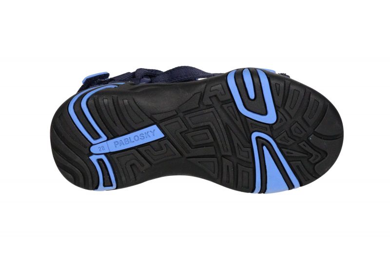 Sandalia Velcros Tres Tiras Azul Planta Camuflaje