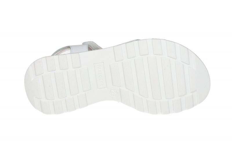Sandalia Velcro Piel Blanco Pala Forma Trenzada