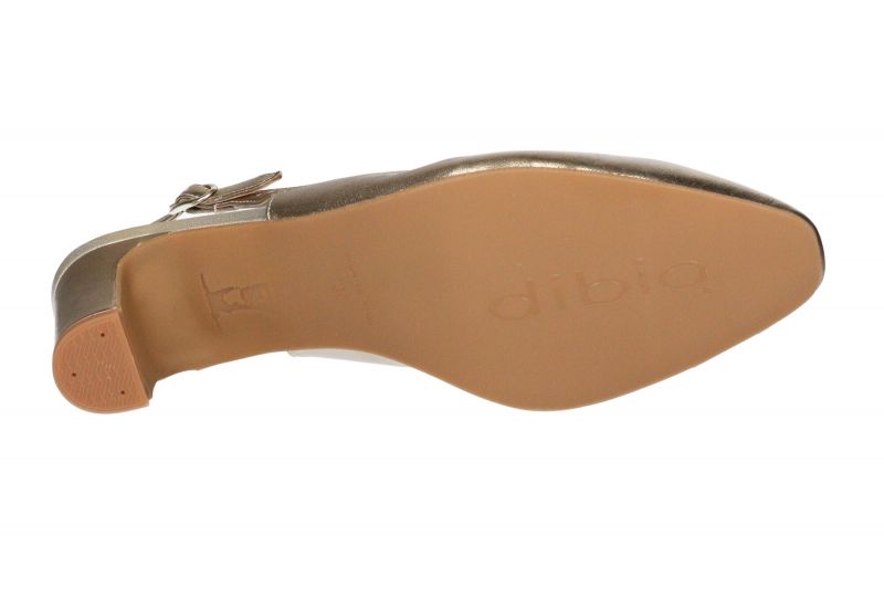 Zapato Talon Abierto Piel Oro/plata Pala Cejada Tacon Medio