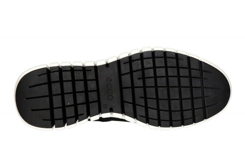 Sneaker Piel Negro Piso Blanco Bidireccional Flexible