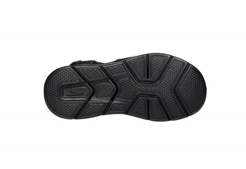 Sandalia Negro Velcro 3 Tiras Piso Goma