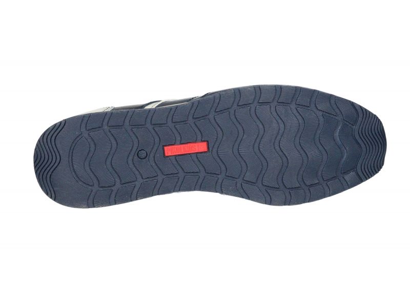 Zapato Cordon Piel Azul Pieza Superior Naranja y Talon Gris