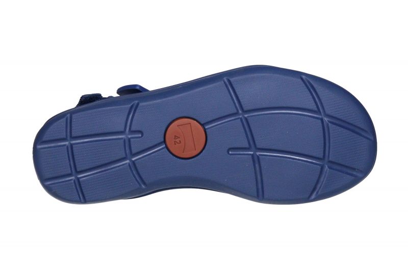 Sandalia Textil Azul Velcro 3 Tiras