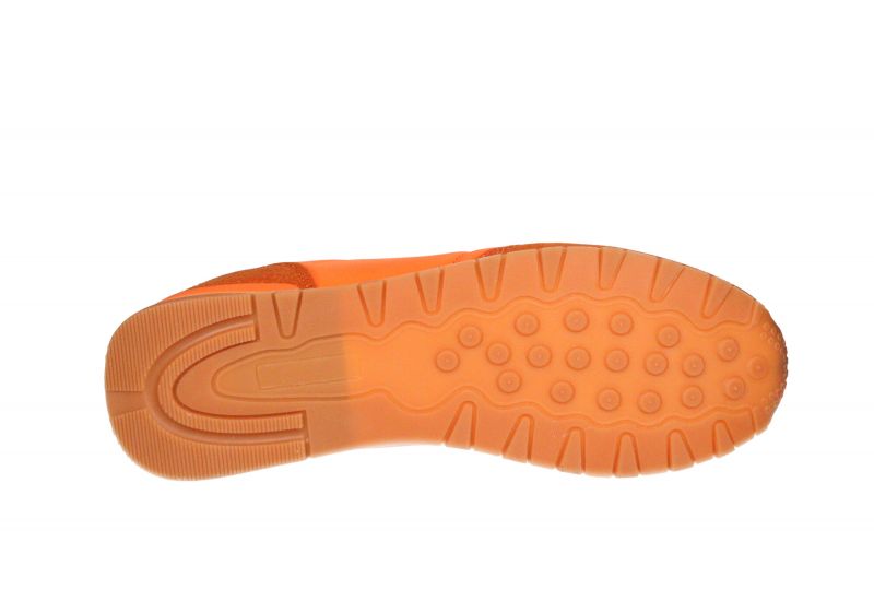 Sneaker Nobuck/nylon Naranja Piso Blanco
