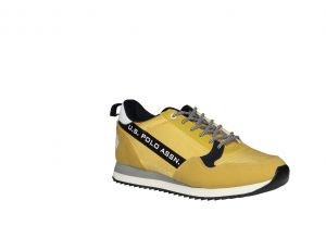 Sneaker Nylon/nobuck Amarillo Talon Blanco Piso Blanco/gris