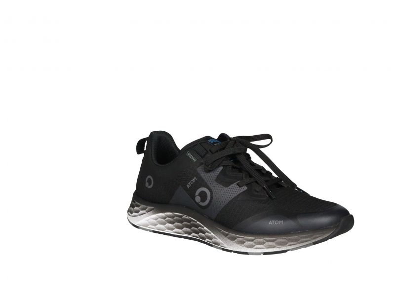 Sneaker Atom Negro/gris Piso Blanco Difuminado Negro