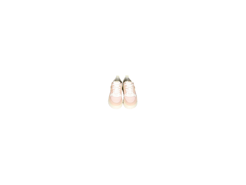 Sneaker Nobuck/nylon Rosa-blanco
